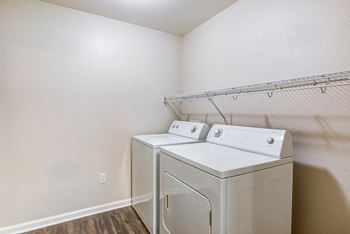 Full-sized side-by-side washer & dryer at harvest park apartments